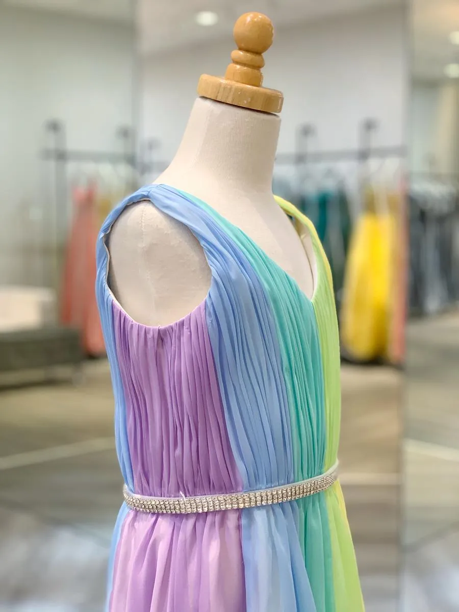 Rainbow A-Line Cocktail Party Dress for Little Girls - 2020 Collection