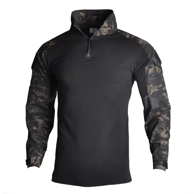 陸軍マルチカムシャツ戦術的な特別な部隊迷彩トップス屋外の狩猟ハイキングの戦術のシャツカエルのためのカエルの服