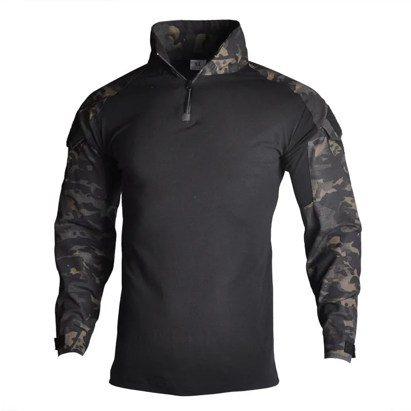 Camicie multicam dell'esercito Tattiche delle forze speciali Top mimetici Caccia all'aperto Escursionismo Camicia tattica Rana Abbigliamento per uomo