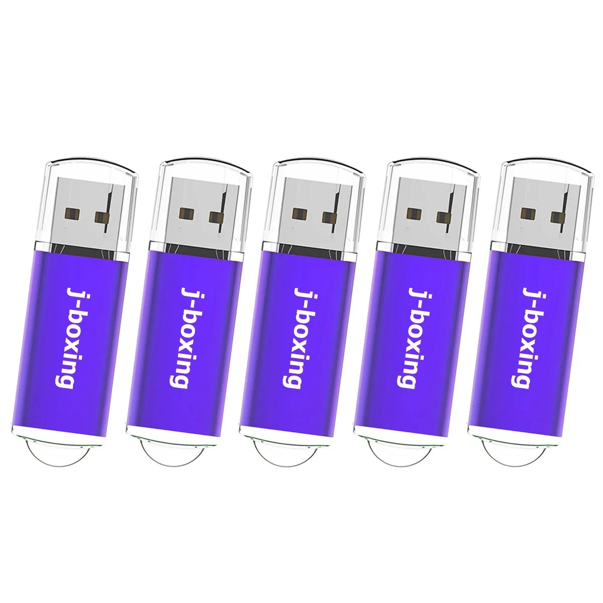 Lila 5PCS / Lot Rektangel USB Flash Drives Flash Pen Drive Höghastighetsminne Stick Förvaring 1g 2g 4g 8g 16g 32g 64g för PC Laptop Thumb Pen