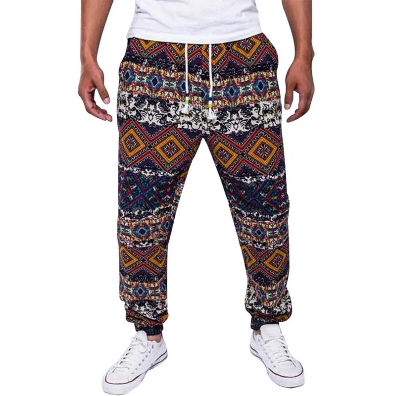 Bohemian Floral Print Cotton Linen Joggers For Men High Street Autumn Sweatpants Casual Loose Boho Trousers Vintage Pantalon Homme From Wuyasi 28.87 DHgate.Com