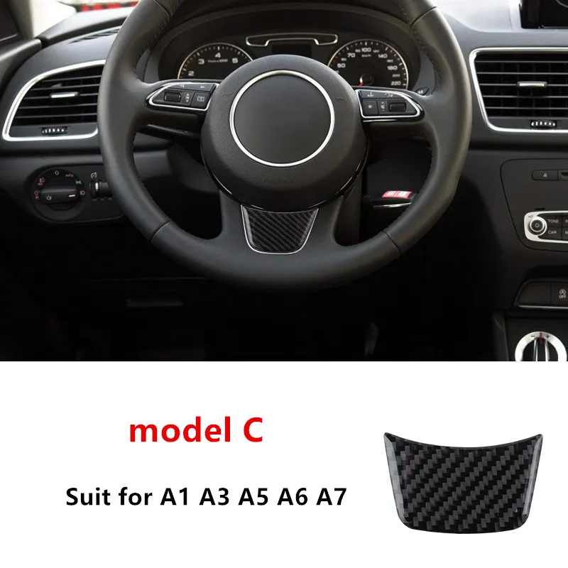 Carbon Fiber Lenkrad Aufkleber Dekoration Abdeckung Trim Für Audi A1 A3 A4  A5 A6 A7 Q3 Q5 Auto Styling Innen Zubehör Von 7,59 €