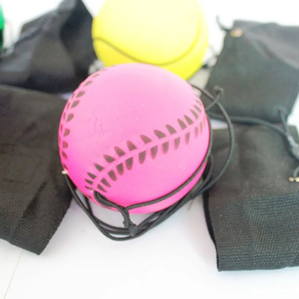 Bouncy Wrist Band Ball Toy Elastic Rubber Ball For Wrist Exercise Hand