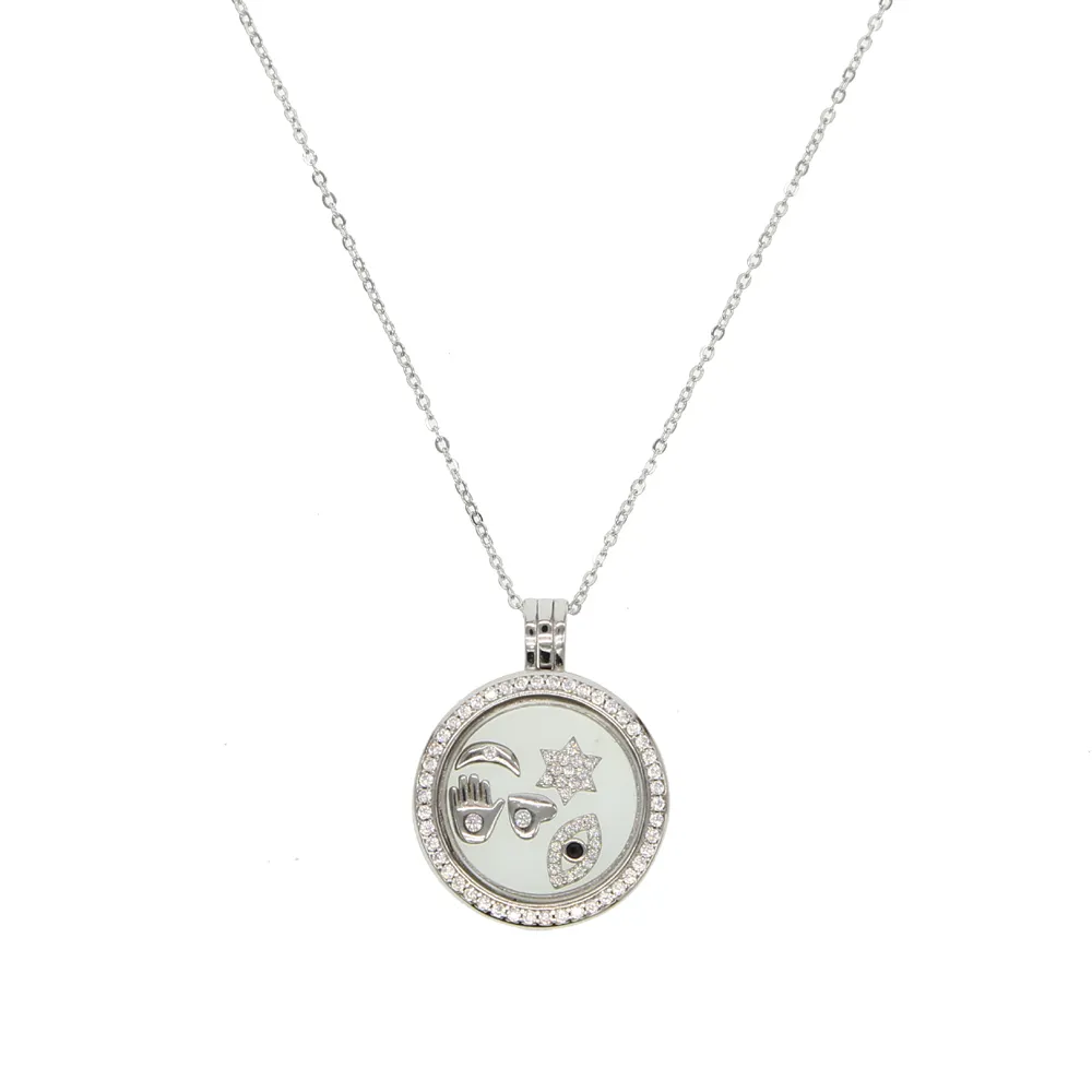 NEW 100% PANDORA 925 Spinning Hearts Logo Circle Pendant Chain Necklace  397410CZ | eBay