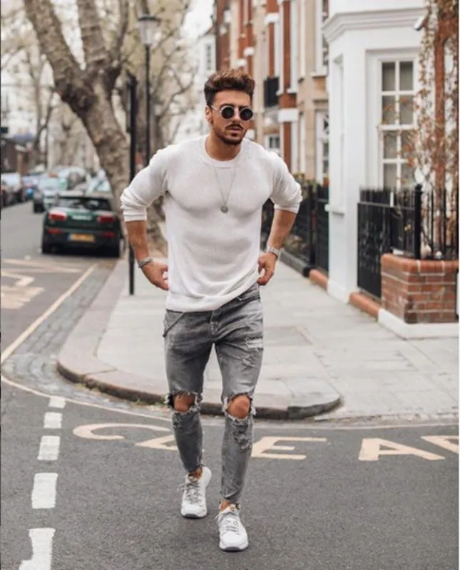 Jeans sales homme streetwear