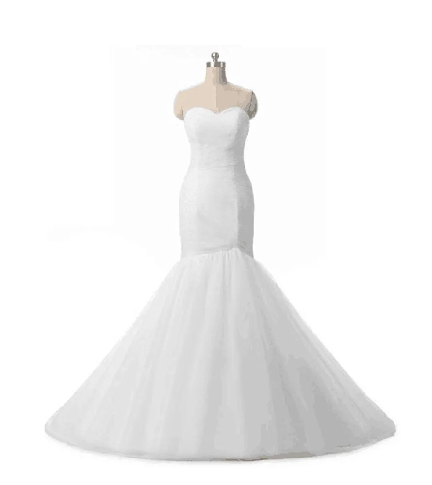 Offre spéciale plus récent 2019 pas cher blanc sirène robes de mariée avec des Appliques de perles longue robe de soirée de mariage robes de mariée AL44