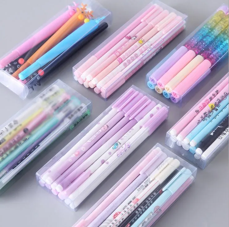 Wholesale Creative 12 Piece Set Gel Pen Learning Stationery Office Supplies Student Examination Pen Gift Set