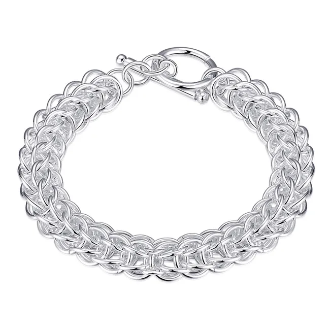Elegant 925 Silver Bracelet - Full Circle Design, Perfect for Men