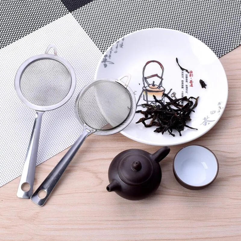 17,5*7 cm Edelstahl Feinmaschiges Sieb Sieb Mehl Sieb mit Griff Saft Tee Eis Sieb Küche Werkzeuge LX8880