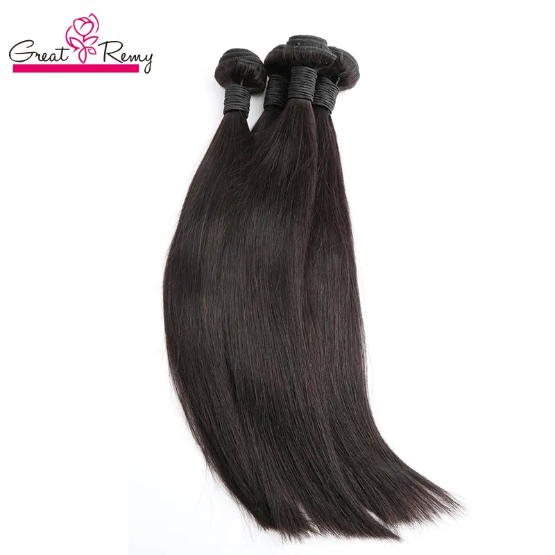 100% cabelo chinês 3bundles remy cabelo humano tecer linha reta cor natural barato cabelo chinês grotemy frete