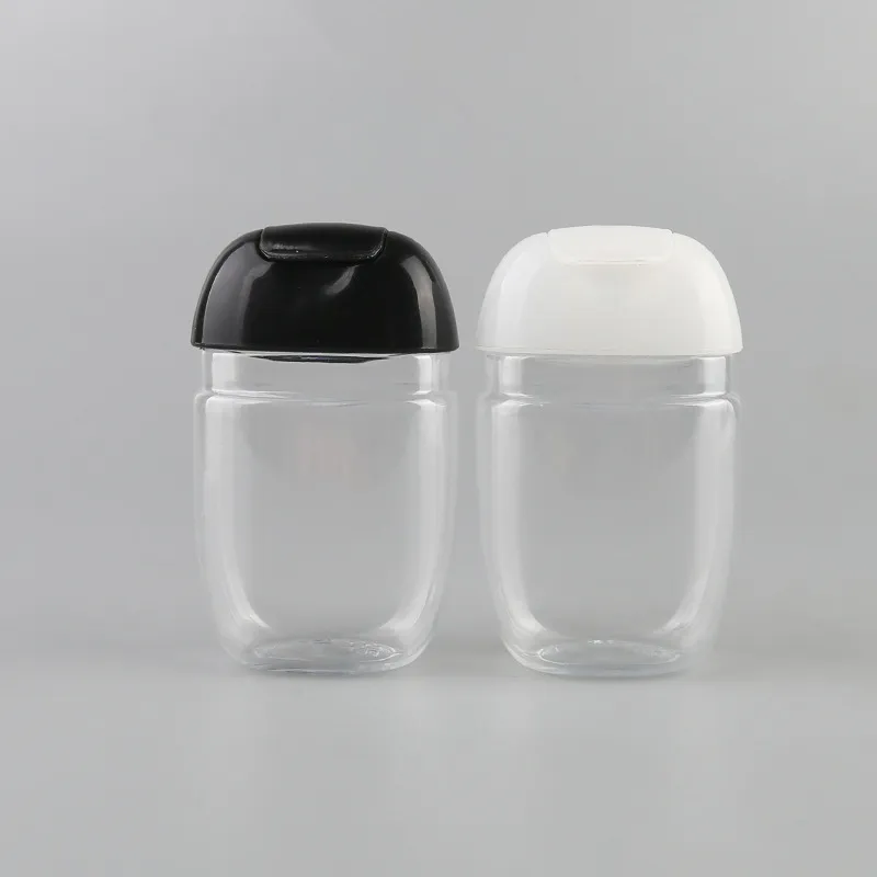 30ml hand sanitizer bottle PET plastic half round flip cap bottle children's carry disinfectant hand sanitizer bottle