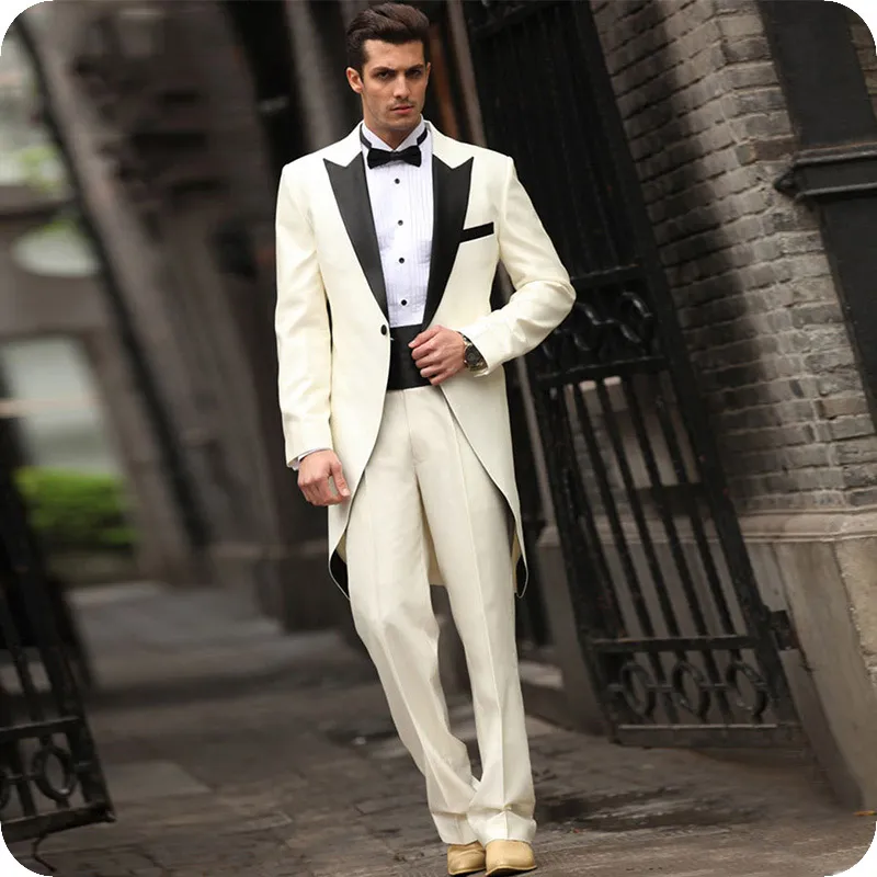 Ivory and black tuxedo sales