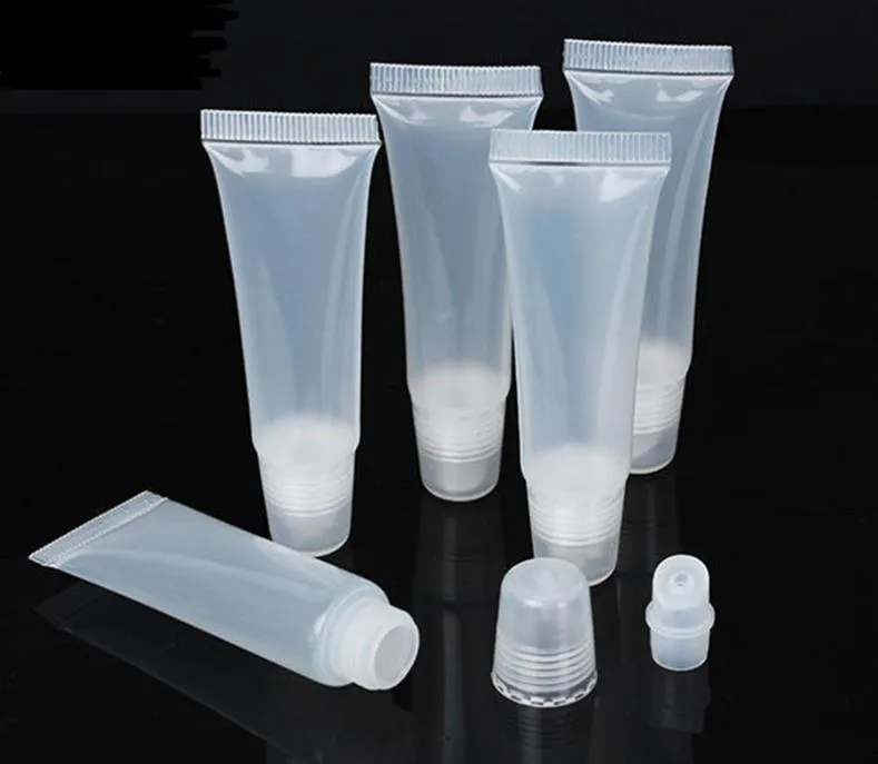 10ml 15ml 20ml Empty Lip Gloss Plumbing Hose Lip Balm Tube Squeeze Bottle Container Plastic Tube Lip Gloss Tube Cosmetic Container SN809