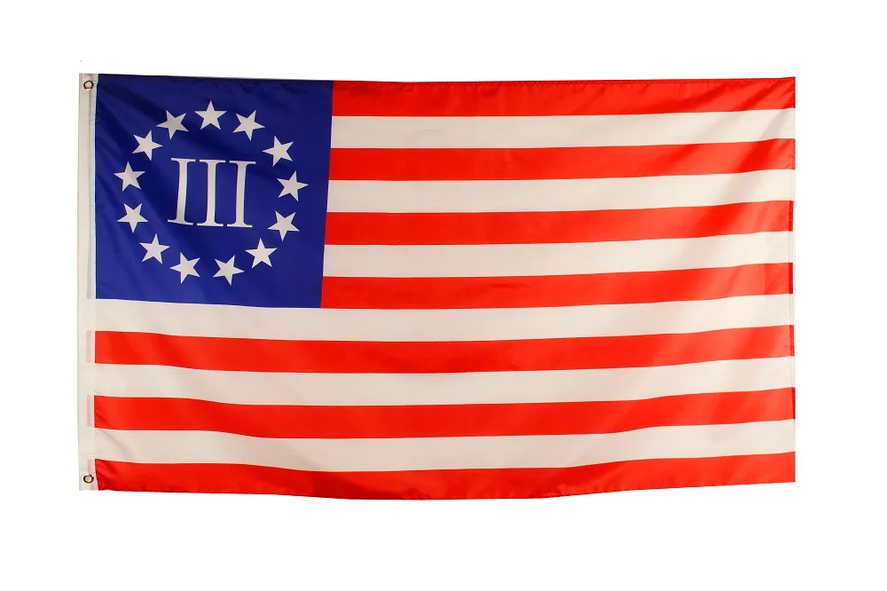 90x150 cm 3x5 pés us Nyberg Três por cento Bandeira dos Estados Unidos betsy ross 1776 Preço de fábrica no atacado