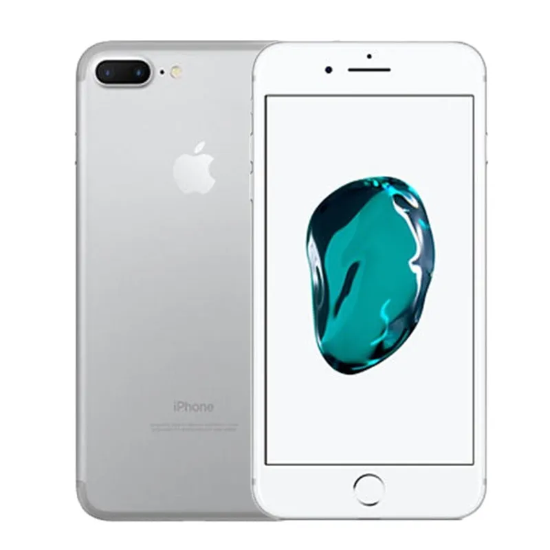 % 100 Orijinal Yenilenmiş Apple 5.5 "iPhone 7 Plus Destek Parmak İzi Kilitli Cep Telefonu 32GB 128GB Dört Çekirdek Akıllı Telefon Mühürlü kutu