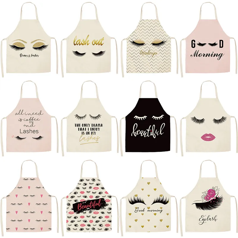 Bronzing Eyelash Pattern Apron Grafting Eyelashes Daidle Dedicated Ladies Adult Clean Pinafore Eyelash Extension Supplies