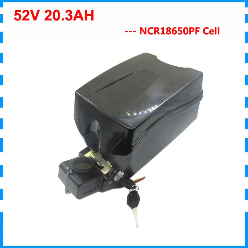 1500W 51.8V EBIKE batterij 52v 20.3AH Scooter batterij 52V 14S Lithium batterij Gebruik NCR18650PF 2900mAh cel