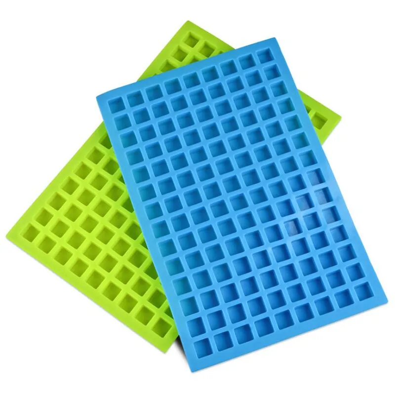 Stampi per ghiaccio in silicone estivo 126 Reticolo Cubo quadrato portatile Cioccolato Caramelle Stampo per gelatina Forniture per la cottura in cucina LX8641