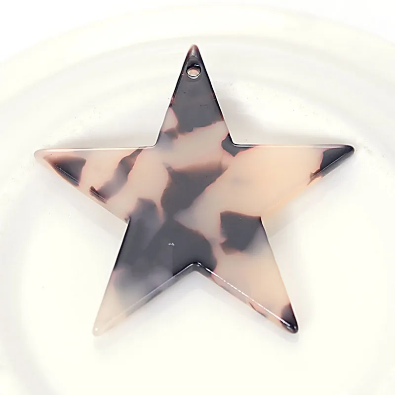 20 pièces 40MM acétate forme d'étoile bricolage boucles d'oreilles pendentifs pendule ornements acide acétique poudre fraîche pour la fabrication de bijoux accessoires