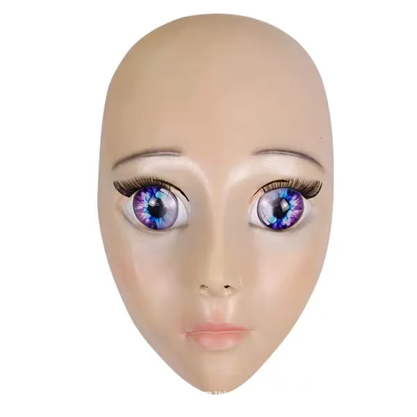 Top Grade New Handmade Silicone Sexy And Sweet Half Female Face Ching Crossdress Mask