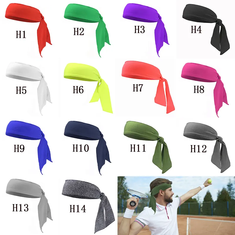 2020 Tie Back Headband Moisture Wicking Athletic Sports Head Band Du väljer färger Mängder