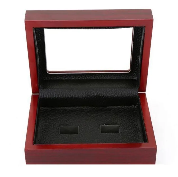 Wooden Box Championship Ring Display Case Wooden Boxs For Ring 2 3 4 5 6 Holes To Choose Rings and Collection Free Shipping