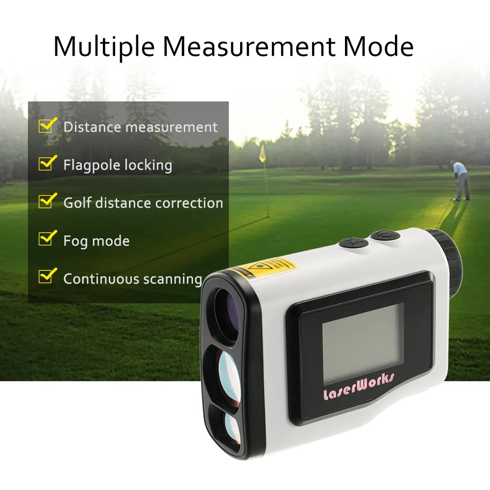 Freeshipping 600 M Portátil Golf Rangefinder 6X21 LCD Caça Golf Range Finder Caça Telescópio Monocular Distância Medição Âmbito