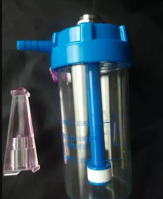 Narghilè acrilico con bombola di ossigeno Bong in vetro all'ingrosso Bruciatore a nafta Tubi per l'acqua in vetro Impianti petroliferi senza fumo