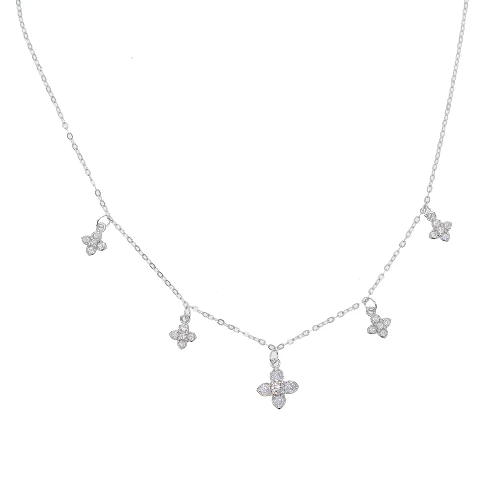 Оптово цветок очарование кисточкой ожерелье 2019 весна дизайн Newe высокого qualty женщин 925 серебряные ювелирные изделия