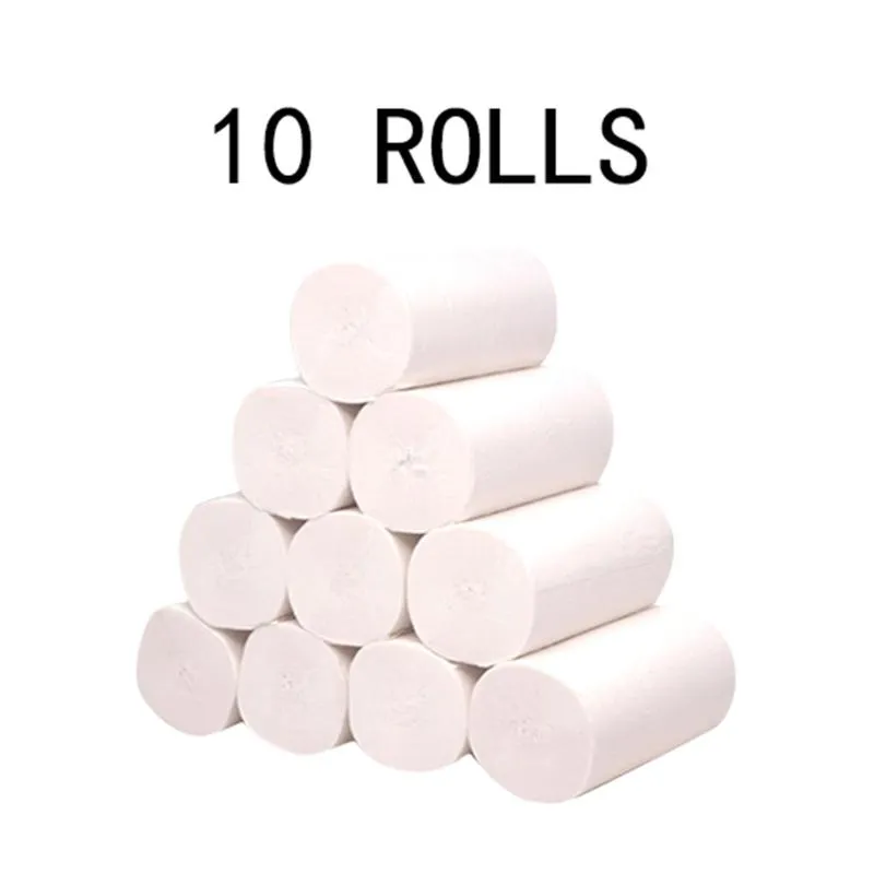 10 Rolls Paper Hand Towels Toilet Paper Toilet Roll Tissue Napkin Soft Comfortable Kitchen Home Accessories