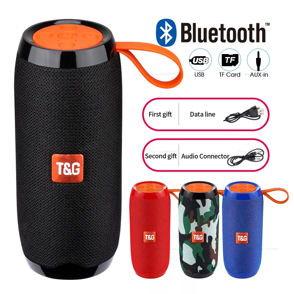 TG106 Bluetooth Outdoor Speaker Portátil Coluna Sem Fio Loudspeaker Box Soundbar MP3 Players Sports Music Play TG Series Série