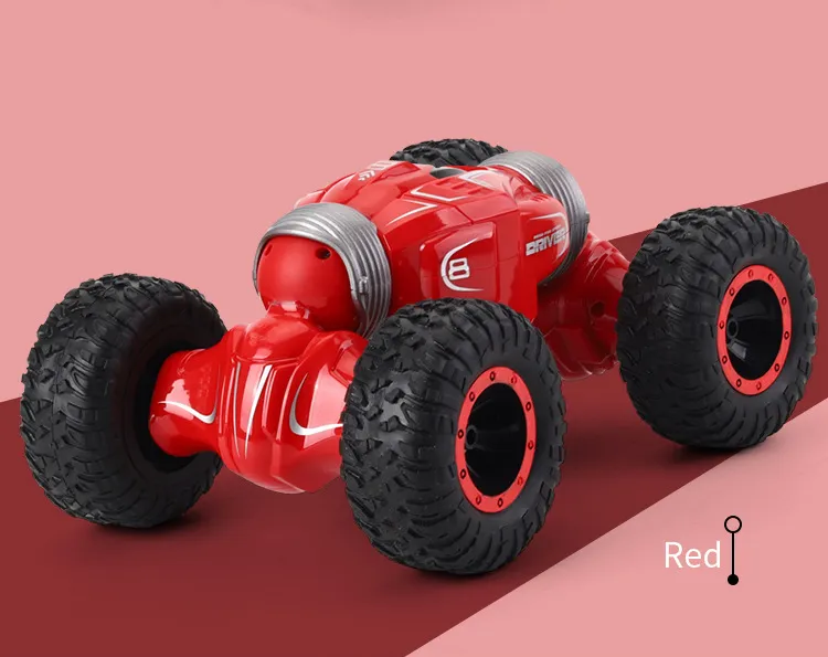 Barnens fyrhjulsklättring Off-Road Vehicle Creative Stunt Double Side Turning Deformation Toy Car