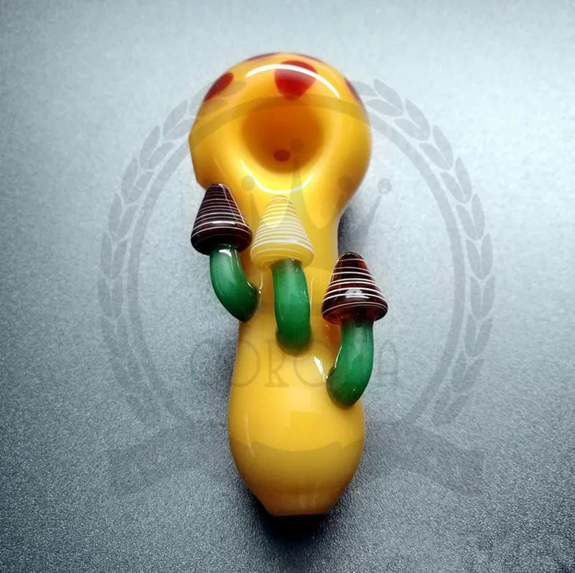 pipe à main narguilé endormi cornichon drôle avec bol en verre cuillère portable en silicone pour fumer