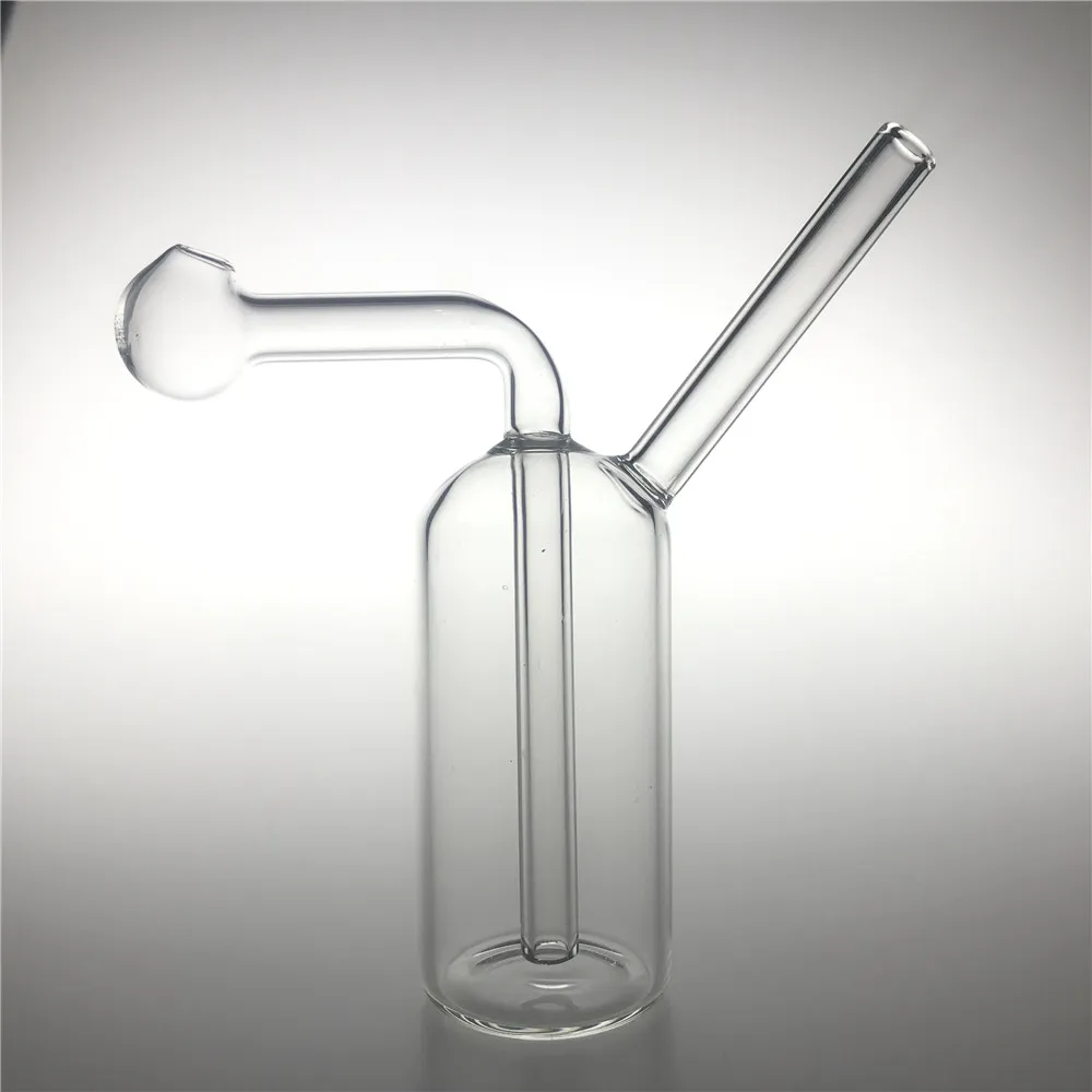 4 Inch Mini Glass Oil Burner Bong Water Pipe with Thick Hookah Pyrex Recycler Hand Dab Bongs for Smoking Small Rig Pipes