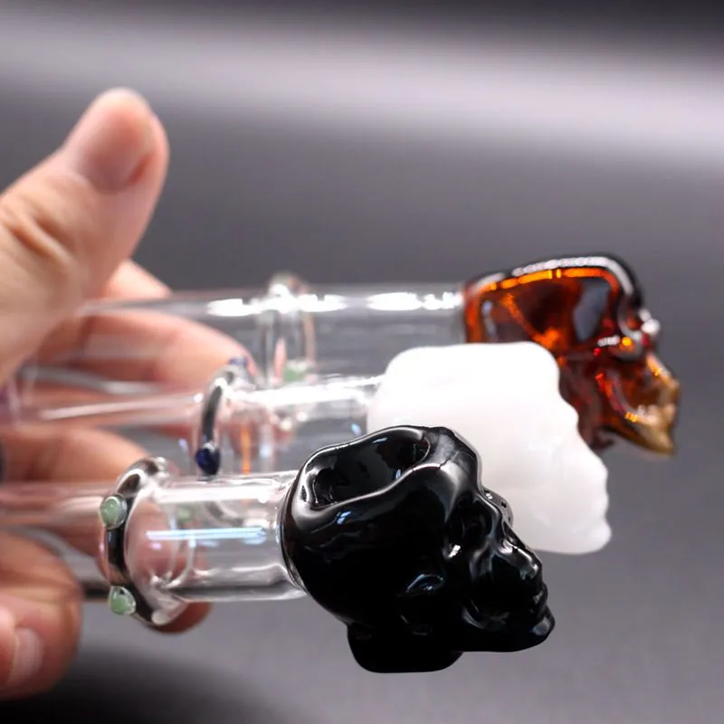 Skull Hand Glass Pipes 4.5 Inch Pyrex Smoking Pipe 6 Colors Oil Burner Color Randomly Send