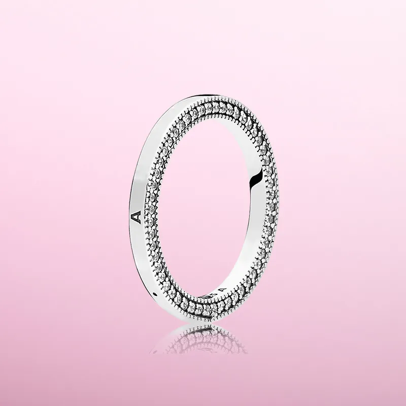 925 Sterling Silver Pandora CZ Diamond Earrings Box Set With