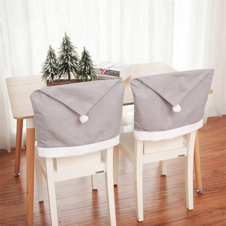 Big Gray Christmas Hat Christmas Chair Covers Amazon With Santa Claus Cap Festive Xmas Banquet Party Seat Case For Home Decoration JK1910XB From Santi 0.81 DHgate.Com