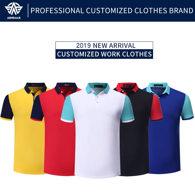 Adhemar atmungsaktives Golfshirt, modisches T-Shirt für Herren mit Kragen, kurze Ärmel, Outdoor-Sportbekleidung für Damen