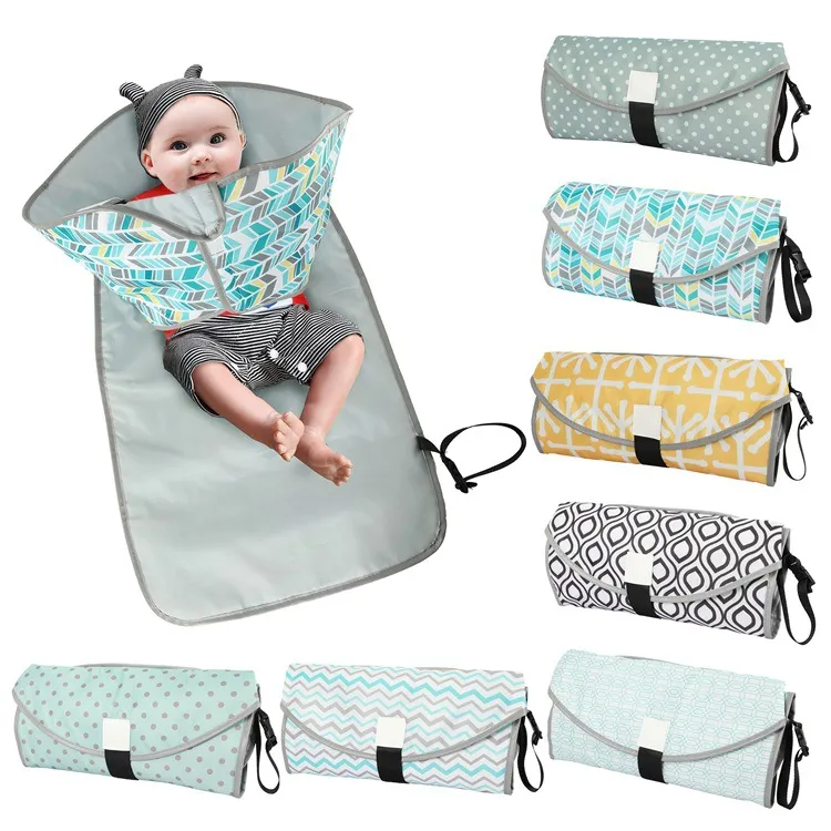 11 Colors Baby Changing Pads Multifunctional Portable Infant Baby Foldable Urine Mat Waterproof Nappy Bag Diaper Cover Mat Travel M1846