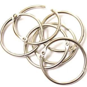 1000pcs / lot gratis frakt varm försäljning 50mm bok hoop bindande ring bindemedel hoop lös lövring diy nyckelring
