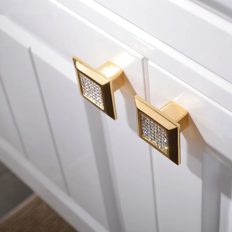 24K Gold Chrome Crystal Drawer Cabinet Knobs Zinc Alloy European Furniture  Handles from Dhgate Handles & Pulls - price 4.53