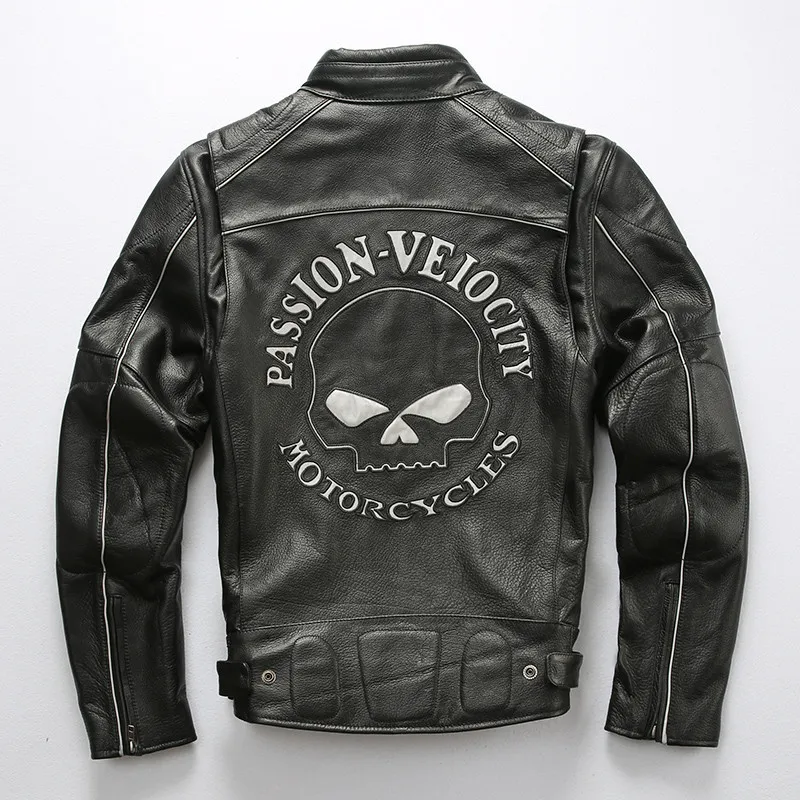 Harley davidson deals skull leather jacket