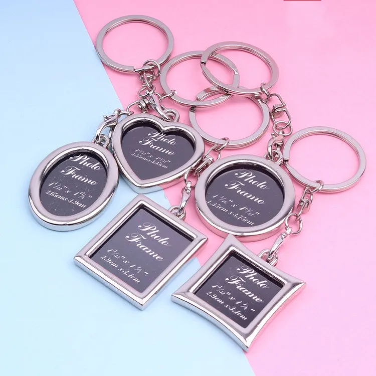 Foto Frame Par Nyckelkedja Kreativ Personlighet Foto Key Ring Love Key Chain Commemorative Small Present