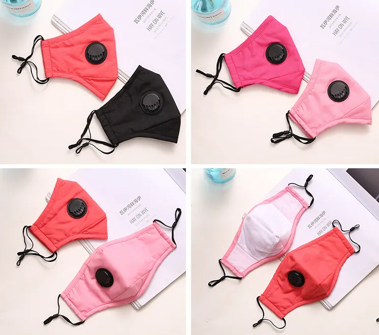 In Stock PM2.5 Anti Haze Mouth Cover Mask Dustproof Protective Masks with Breath Valve outdor soft reusable Cycling Face Mask FFA3887