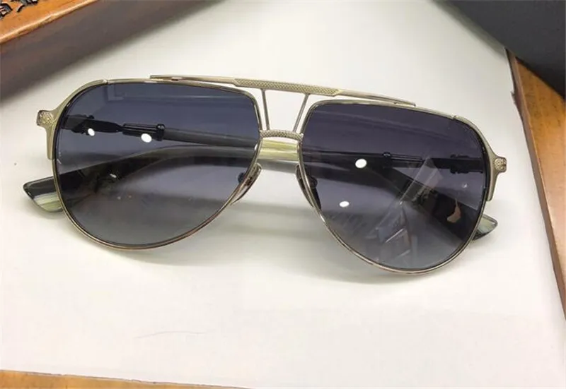 Chrome Pilak Desing Okulary przeciwsłoneczne Nowe mężczyźni Nowy Jork Designer Sunglasses Pilot Metal Frame Coating Polaryzowane soczewki Gogle Style Uv400 obiektyw UV400