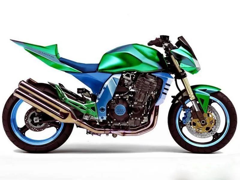 Kawasaki Z1000에 대 한 중국어 페어링 세트 사용자 정의 03-06 Z1000 2003 2004 2005 2006 녹색 블루 도로 경주 애프터 마켓 페어링 바디 부품