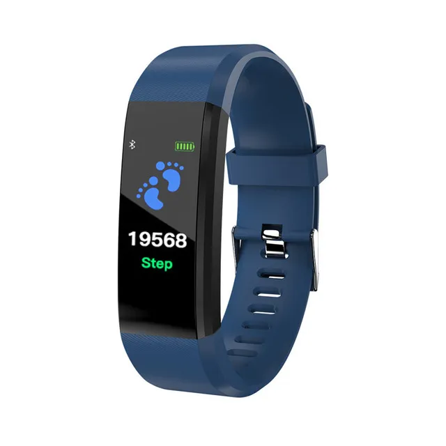 115 Plus Bluetooth Smart Watch Heart Rate Monitor Fitness Tracker Waterproof Sports Tracker Smart Bracelet For Android IOS iPhone Watch