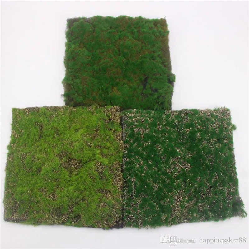 Simulation Moss Turf Lawn Wall Green Fake Plant DIY Artificial Grass Board Wedding Home Hotel Background Shop Window Decoration A0223