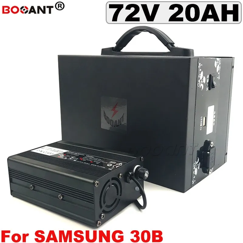 Batterie au Lithium 72 V 20AH pour vélo électrique Bafang 1000 W 1500 W batterie de vélo électrique 72 V pour cellule Samsung 18650 avec chargeur 5A