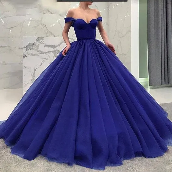 2019 De L'épaule Tulle De Bal Quinceanera Robes Empire Taille Robe De Bal Cupcake Jupe Drapée Douce 16 Robe Vestidos 15 Anos Party